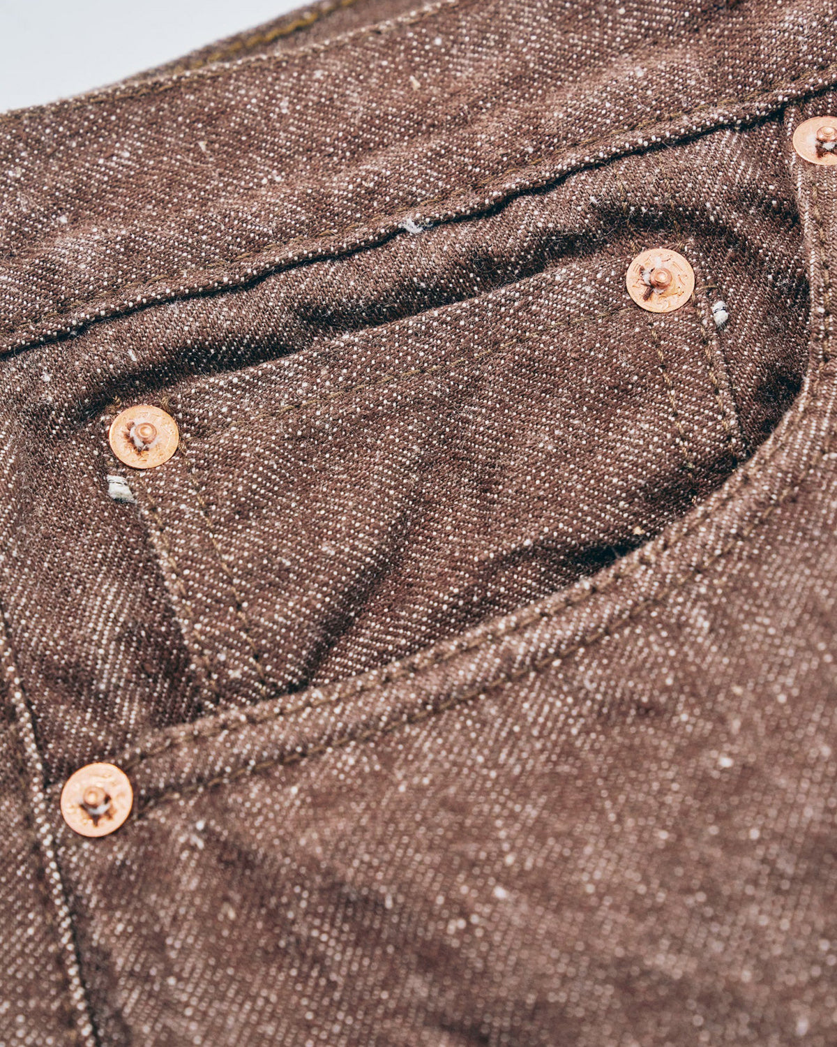 Samurai Jeans S0150BRX Regular Straight 15oz Selvedge Mens Jeans - Kanoko Brown