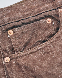 Samurai Jeans S0150BRX Regular Straight 15oz Selvedge Mens Jeans - Kanoko Brown