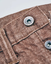 Samurai Jeans S0150BRX Regular Straight 15oz Selvedge Mens Jeans - Kanoko Brown