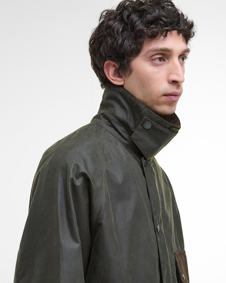 Barbour Heritage Modified Solway Wax Jacket - Olive