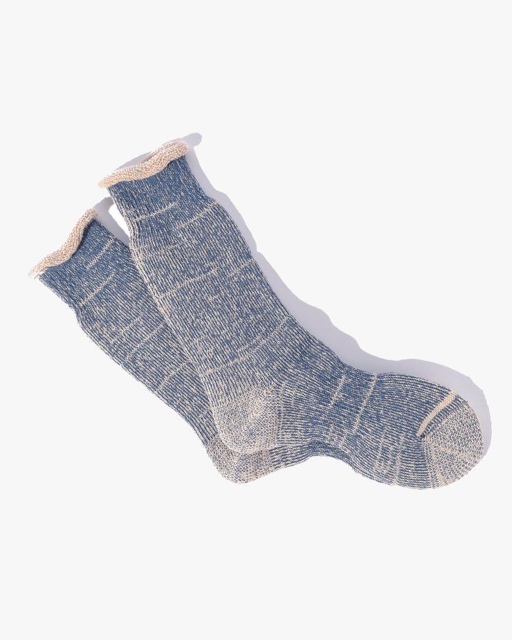 Anonymous Ism Hemp Thick Pile Crew - Navy Melange | Anonymous Ism Socks | JEANSTORE