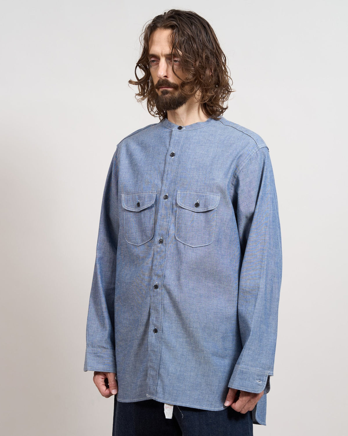 Nigel Cabourn x Lee OX’ed Silver Railway Man Shirt - Indigo