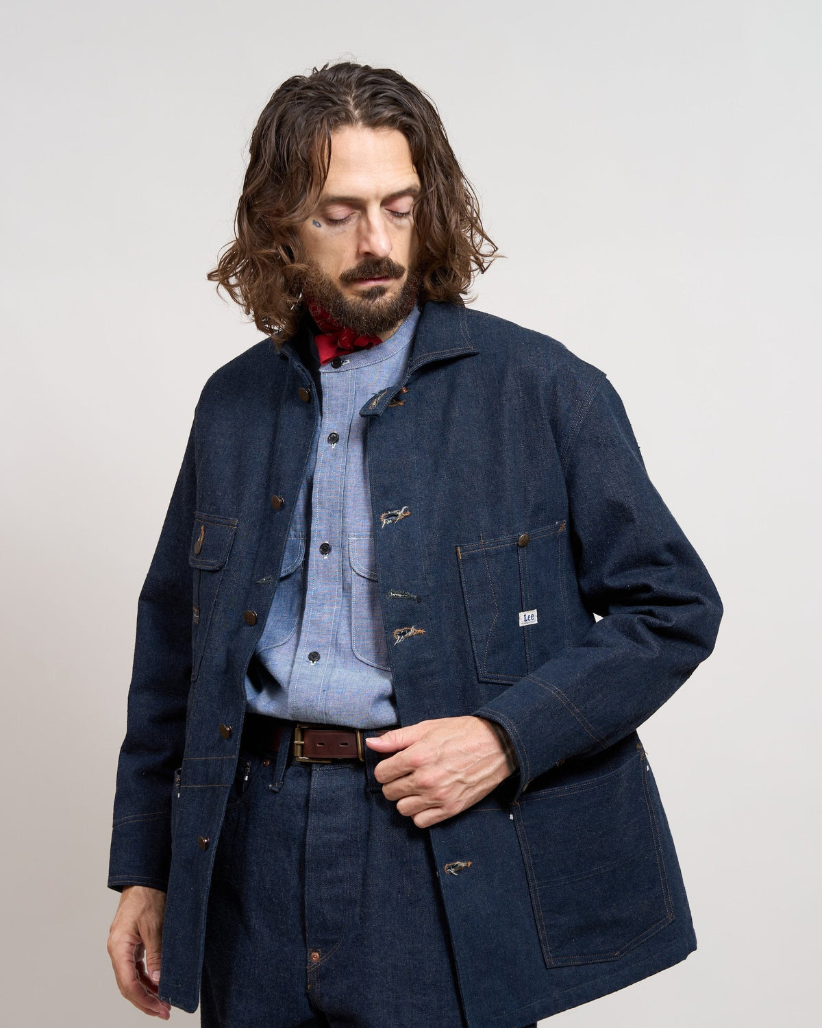 Nigel Cabourn x Lee OX’ed Silver Railway Man Loco Jacket - Indigo | Nigel Cabourn Jackets & Coats | Jeanstore