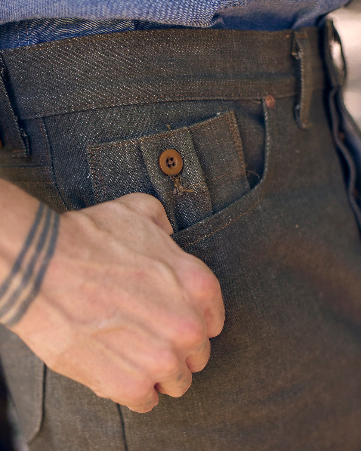 Nigel Cabourn x Lee OX’ed Silver Ranch Worker 101B Pant - Green