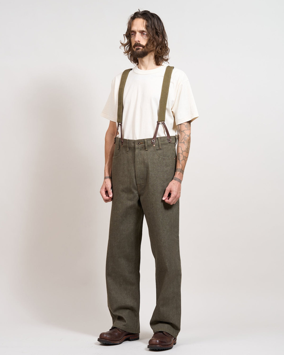 Nigel Cabourn x Lee OX’ed Silver Rodeo Clown 101Z Jeans - Green