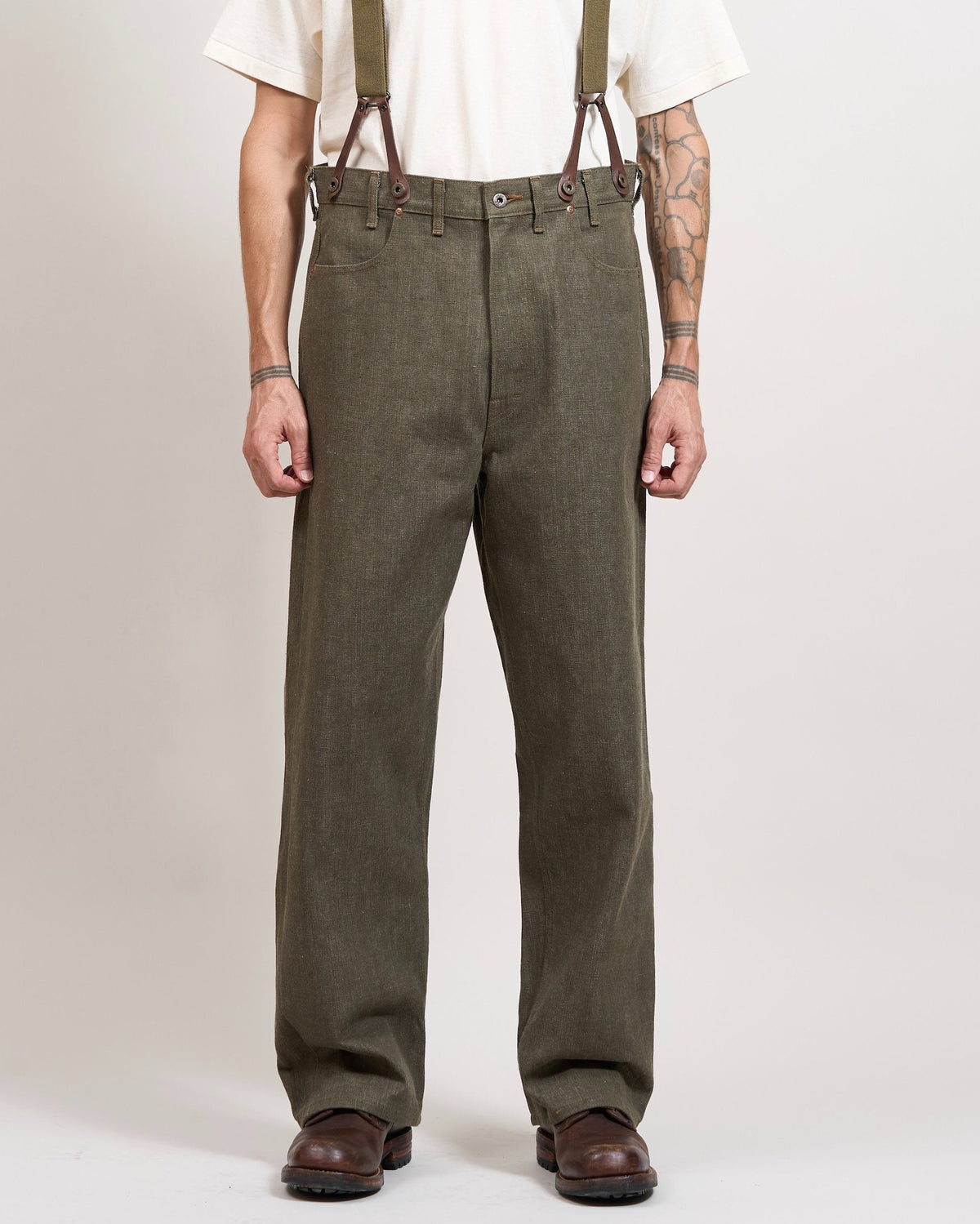 Nigel Cabourn x Lee OX’ed Silver Rodeo Clown 101Z Jeans - Green