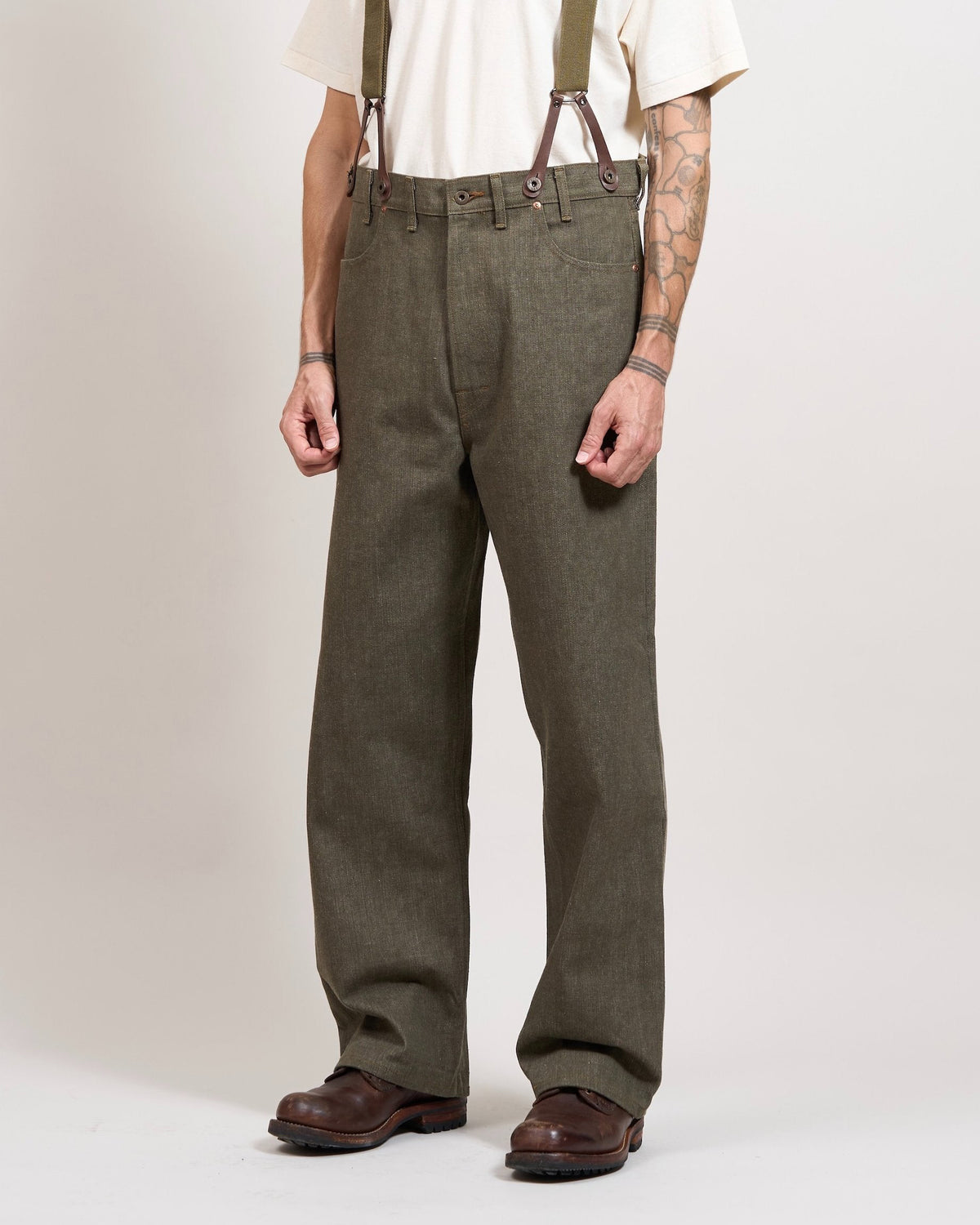 Nigel Cabourn x Lee OX’ed Silver Rodeo Clown 101Z Jeans - Green