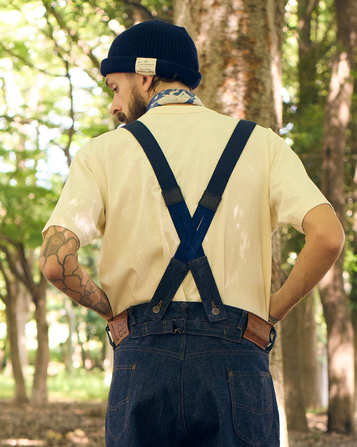Nigel Cabourn x Lee OX’ed Silver Field Worker Suspender - Indigo