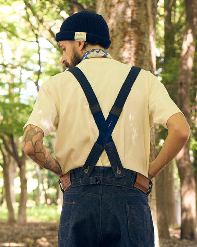 Nigel Cabourn x Lee OX’ed Silver Field Worker Suspender - Indigo