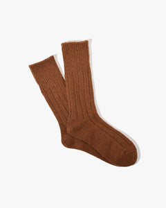 Anonymous Ism Tam Low Gauge Rib Socks - Brown