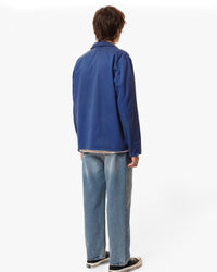 Nudie Jeans Buddy Herringbone Chore Jacket - Blue | Nudie Jeans Jackets & Coats | JEANSTORE