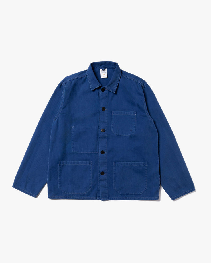 Nudie Jeans Buddy Herringbone Chore Jacket - Blue