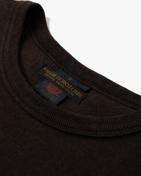 Studio D'Artisan 8198 Amami Mud-Dyed Loopwheeled T-Shirt - Dark Brown
