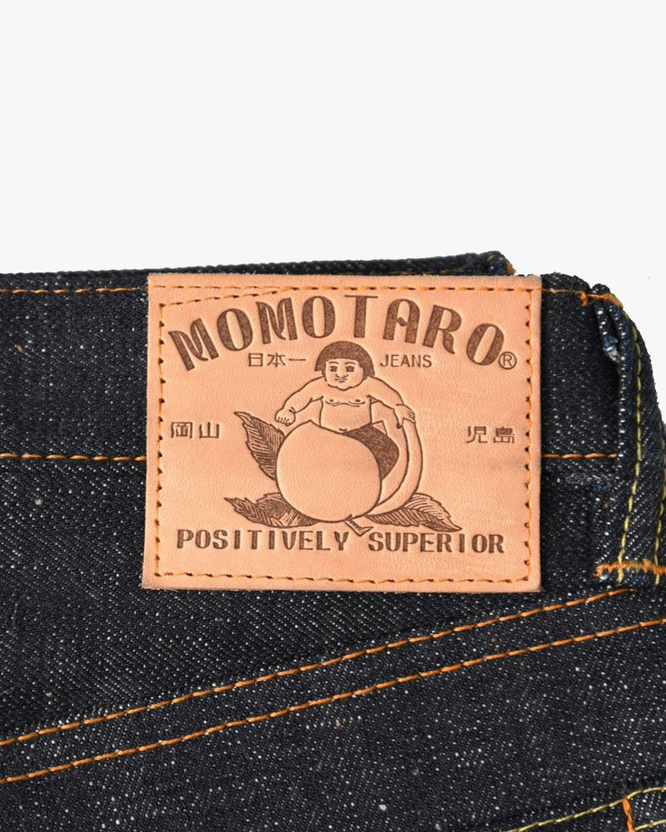 Momotaro Tight Tapered Mens Jeans - 16oz US x Revival Selvedge Denim / Indigo Embroidery - GTB Stripe