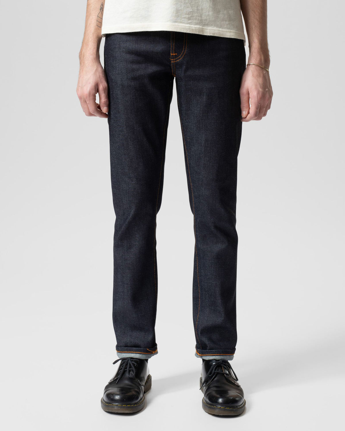 Nudie Grim Tim Slim Straight Mens Jeans - Dry Japan Selvage | Nudie Jeans Jeans | JEANSTORE