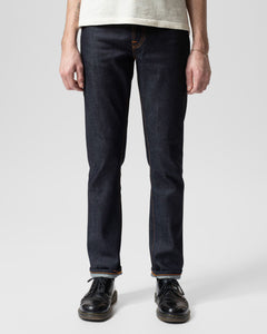 Nudie Grim Tim Slim Straight Mens Jeans - Dry Japan Selvage