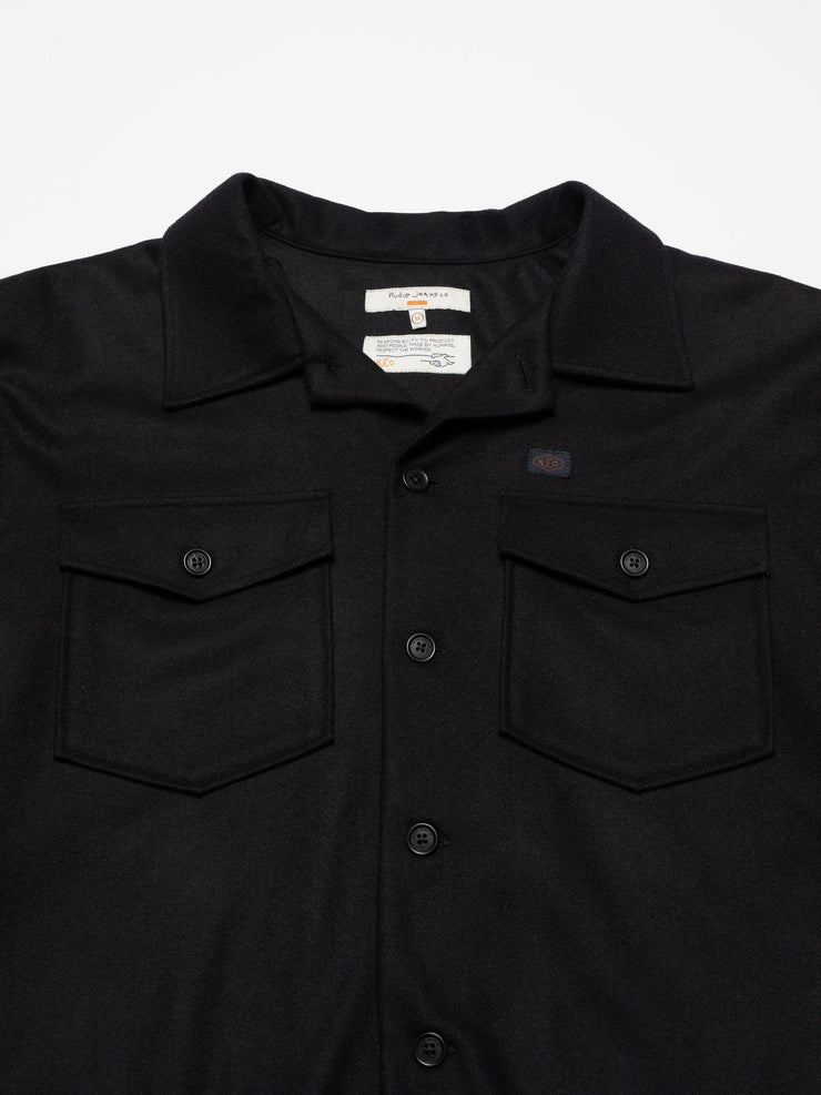 Nudie Jeans Vincent Solid Board Shirt - Black