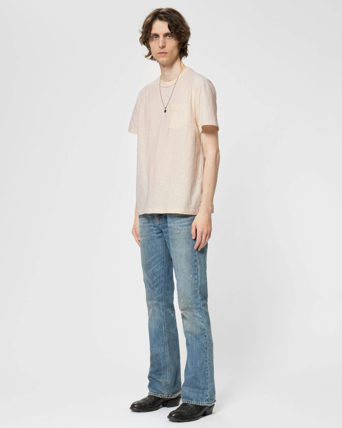 Nudie Jeans Roy Heavy Slub Tee - Ecru | Nudie Jeans T Shirts | JEANSTORE