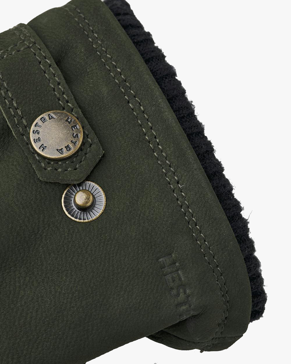 Hestra Bergvik Nubuck Goatskin Gloves - Bottle Green | Hestra Gloves | JEANSTORE