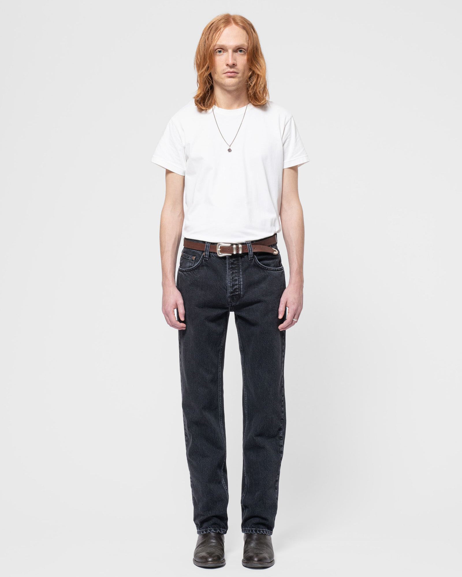Nudie Rad Rufus Regular Straight Mens Jeans - Black Vintage