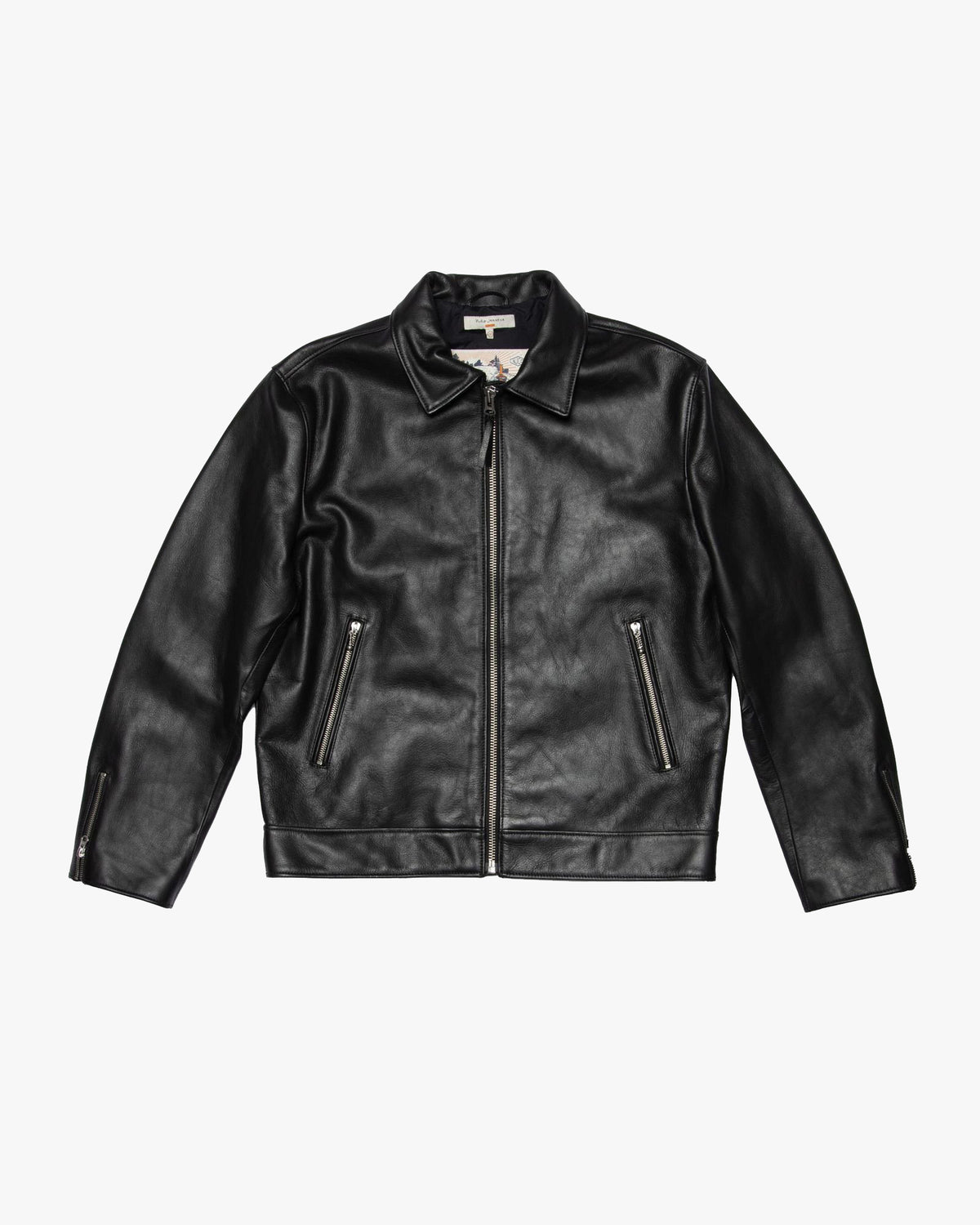 Nudie Jeans Eddy Rider Leather Jacket - Black | Nudie Jeans Jackets & Coats | JEANSTORE