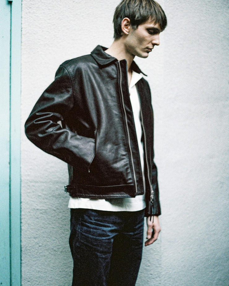 Nudie Jeans Eddy Rider Leather Jacket Black - Main Image