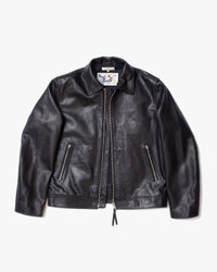 Nudie Jeans Eddy Rider Leather Jacket - Black | Nudie Jeans Jackets & Coats | JEANSTORE