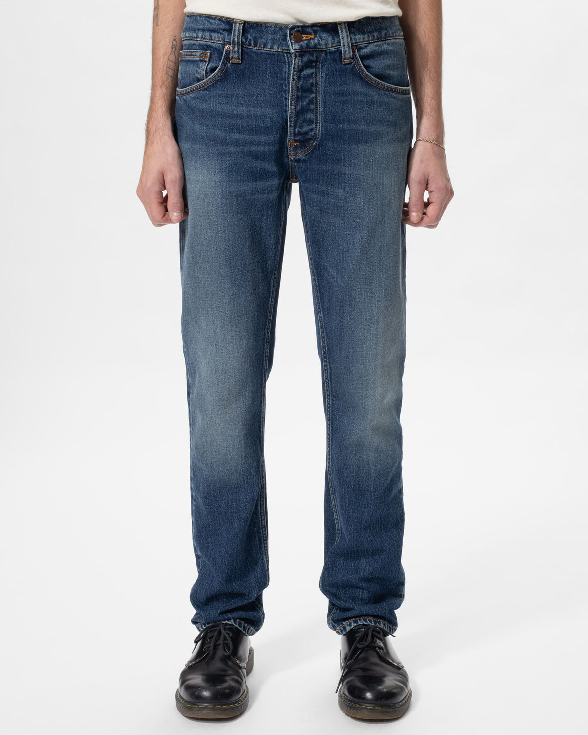 Nudie Solid Ollie Slim Fit Mens Jeans - Wild Blue | Nudie Jeans Jeans | JEANSTORE