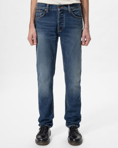 Nudie Solid Ollie Slim Fit Mens Jeans - Wild Blue