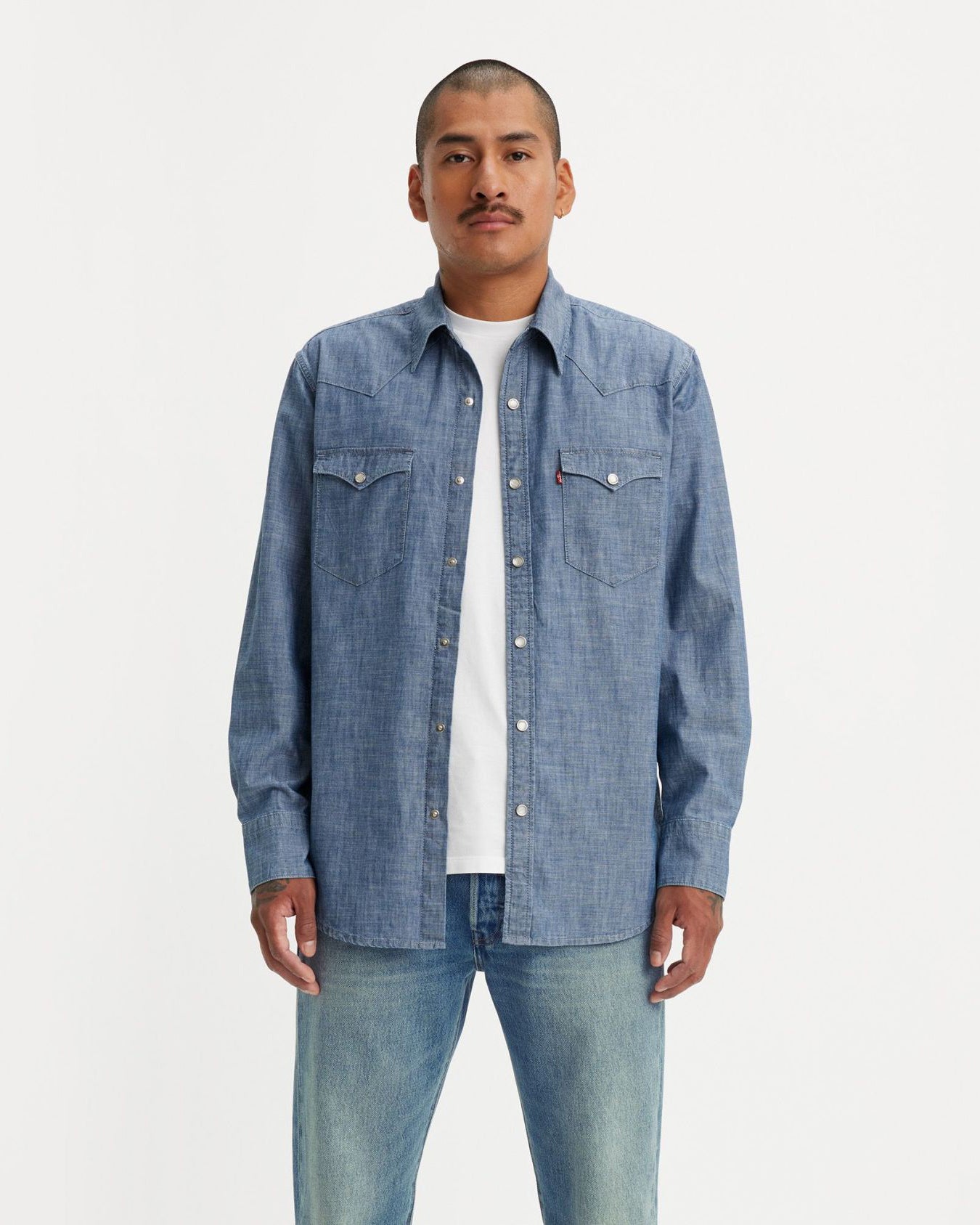 Levi's® Barstow Western Standard Denim Shirt - Grant Mid Blue – JEANSTORE