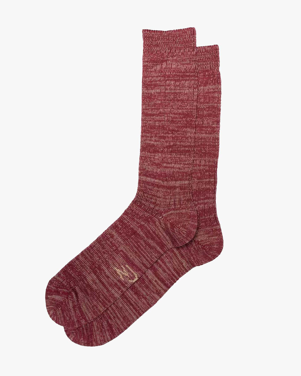 Nudie Jeans Rasmusson Mens Rib Socks - Burgundy | Nudie Jeans Socks | Jeanstore