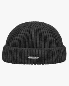 Stetson Merino Wool Beanie - Black