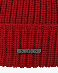 Stetson Merino Wool Beanie - Cherry | Stetson Hats | JEANSTORE