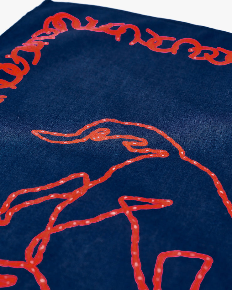 Samurai Jeans SJ-BANDANA-03 Horses Bandana - Navy