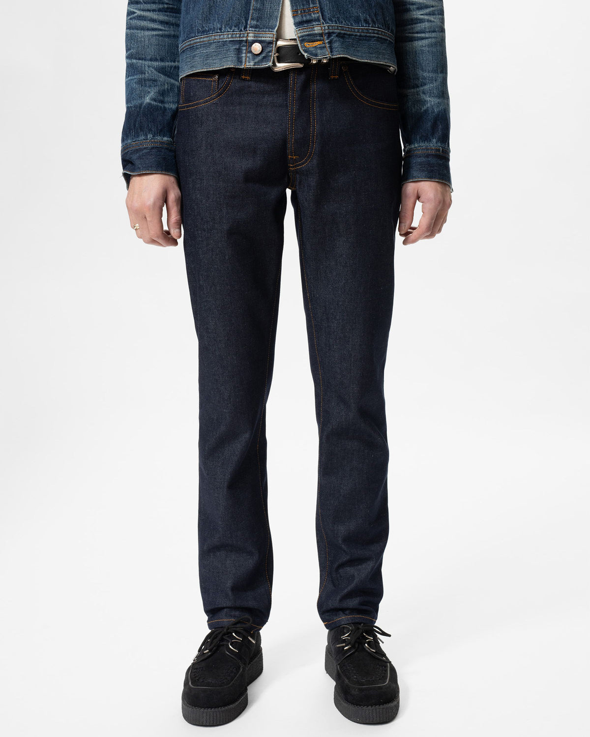 Nudie Solid Ollie Slim Fit Mens Jeans - Dry Abyss | Nudie Jeans Jeans | JEANSTORE