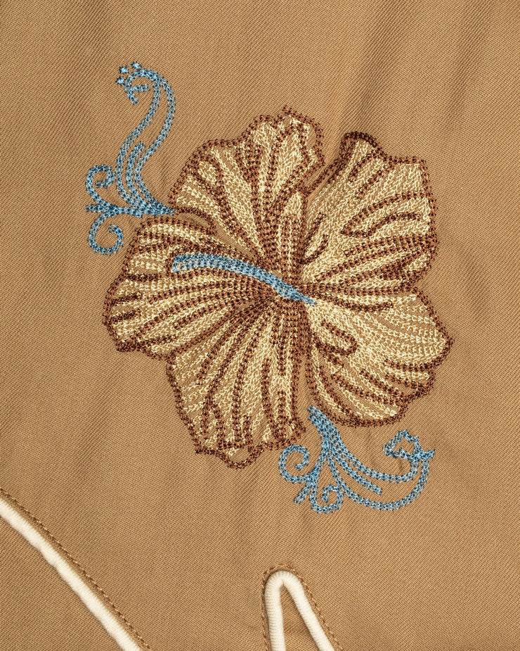 Nudie Jeans Gonzo Flower Cowboy Shirt - Tobacco