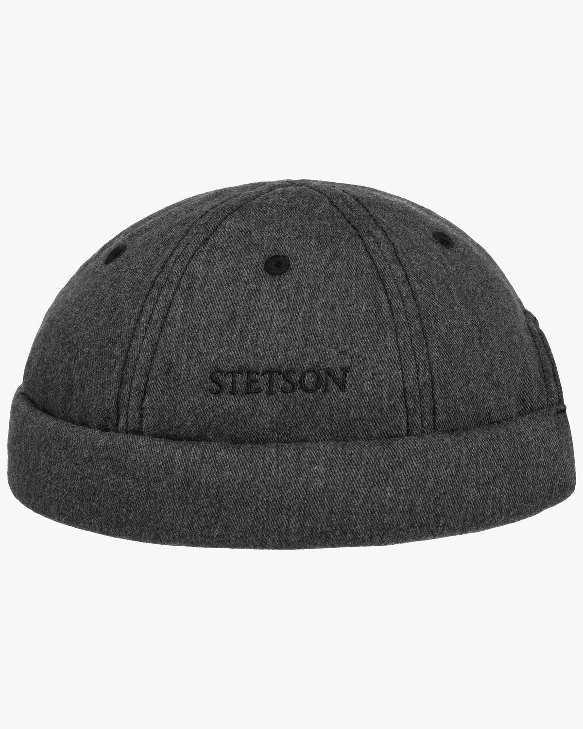 Stetson Cotton Melange Docker Cap - Dark Grey