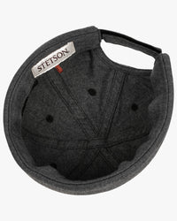 Stetson Cotton Melange Docker Cap - Dark Grey
