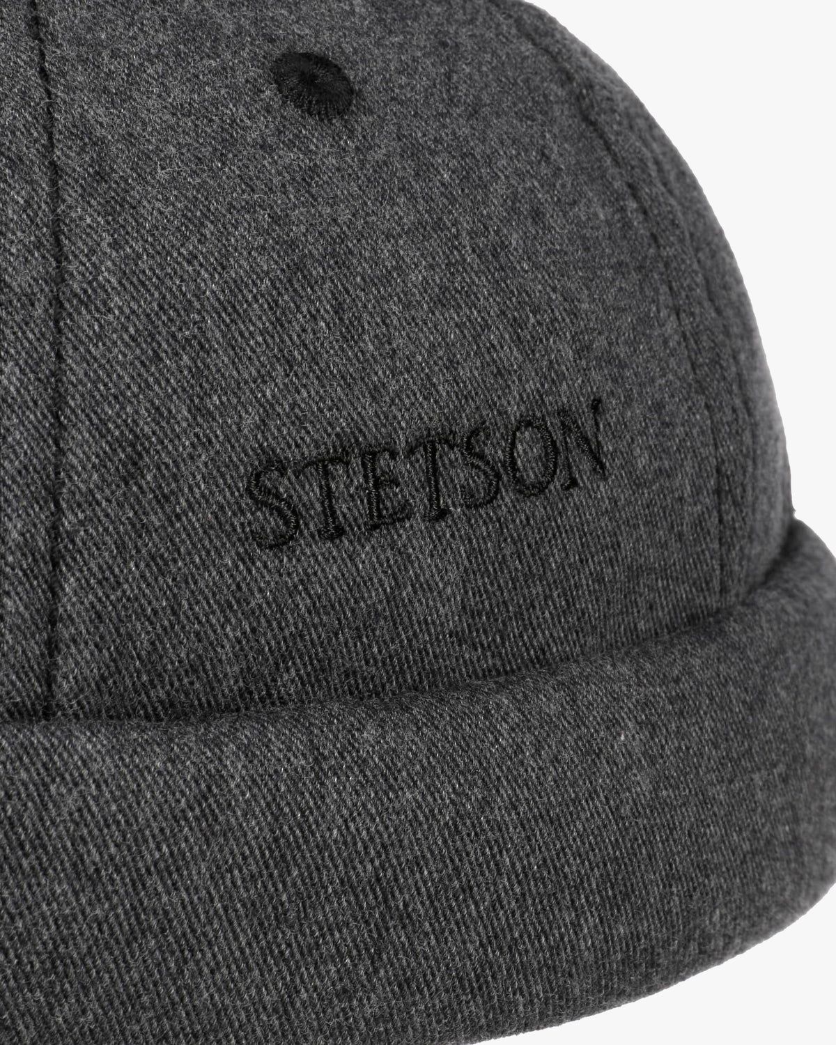 Stetson Cotton Melange Docker Cap - Dark Grey