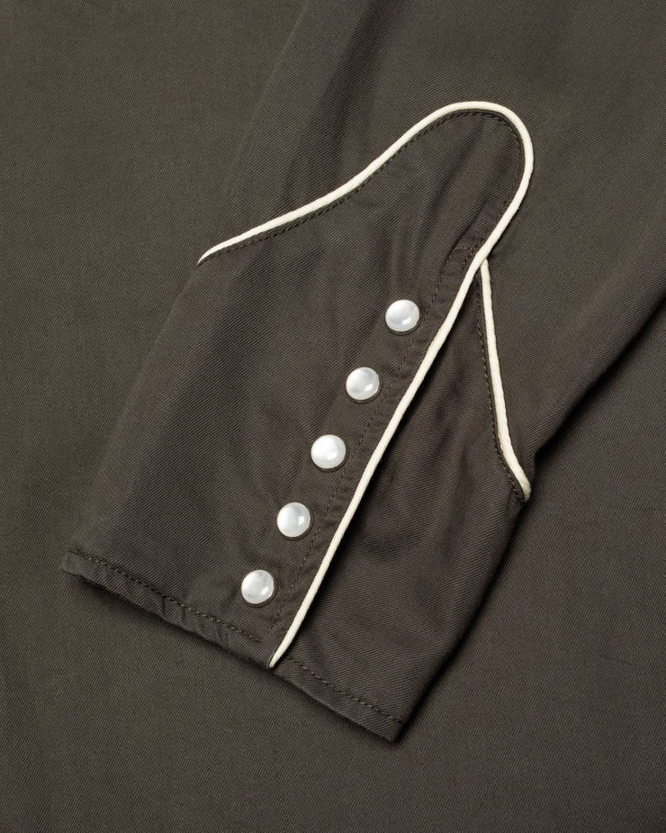 Nudie Jeans Gonzo Sunburns Cowboy Shirt - Black / Brown