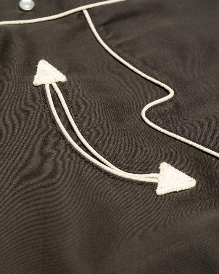 Nudie Jeans Gonzo Sunburns Cowboy Shirt - Black / Brown