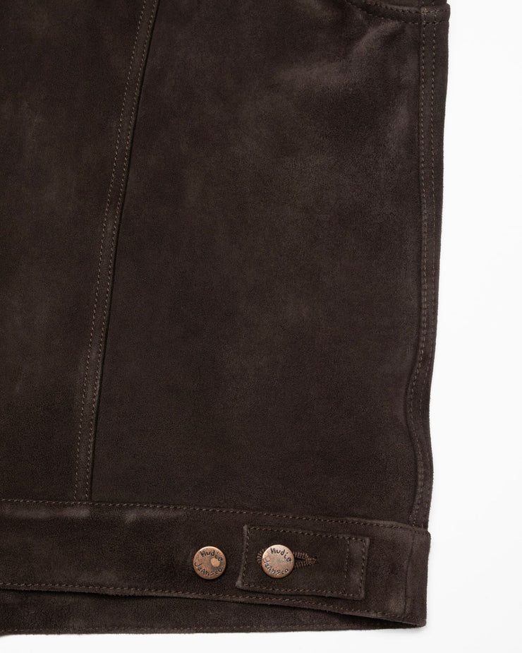 Nudie Jeans Dante II Suede Jacket - Dark Brown