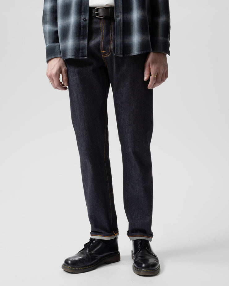 Nudie Steady Eddie II Regular Tapered Mens Jeans - Dry Dusk Selvage