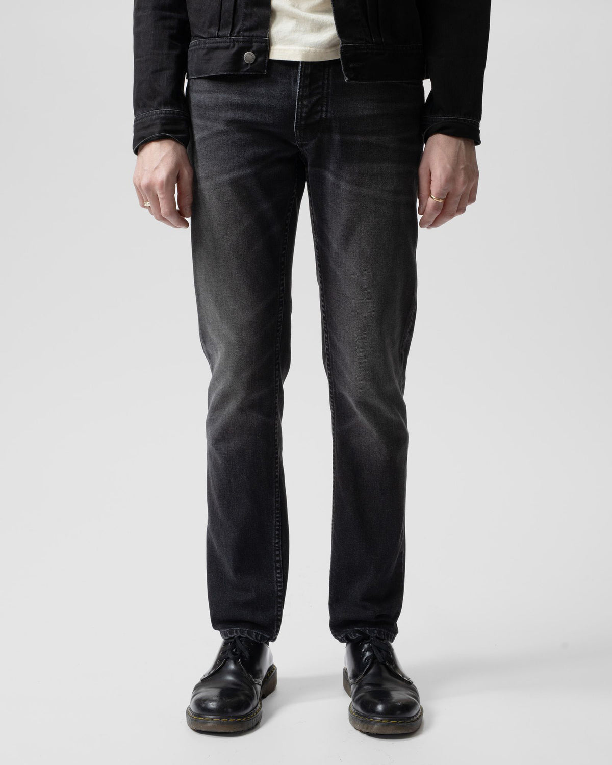 Nudie Solid Ollie Slim Fit Mens Jeans - Black Force | Nudie Jeans Jeans | JEANSTORE