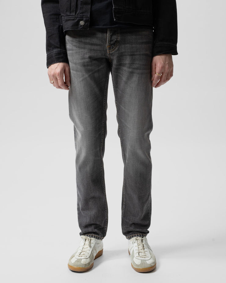 Nudie Steady Eddie II Regular Tapered Mens Jeans - Grey Crosshatch | Nudie Jeans Jeans | JEANSTORE