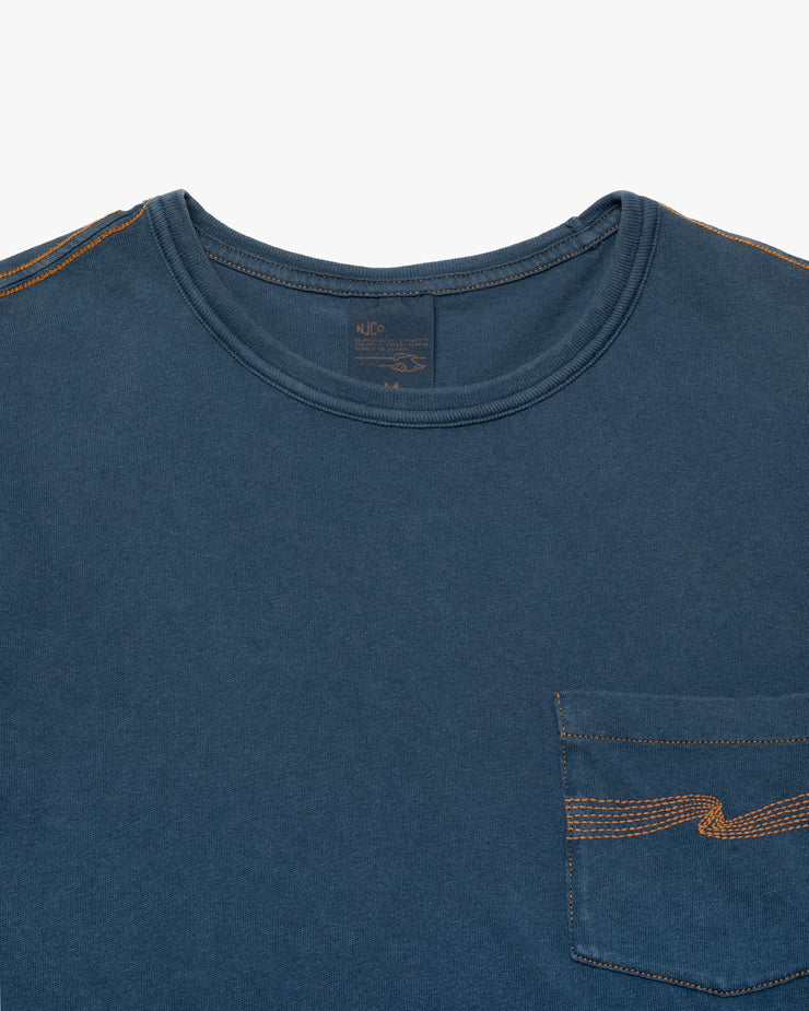Nudie Jeans Ricky Pocket Tee - Washed Blue | Nudie Jeans T Shirts | JEANSTORE