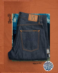 Nudie Gritty Jackson Regular Fit Mens Jeans - Dry Dusk Selvedge
