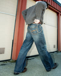Nudie Loud Larry Loose Fit Wide Leg Mens Jeans - Dirt Wash