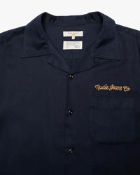 Nudie Jeans Arthur 8 Wonders Bowling Shirt - Navy | Nudie Jeans Shirts | JEANSTORE