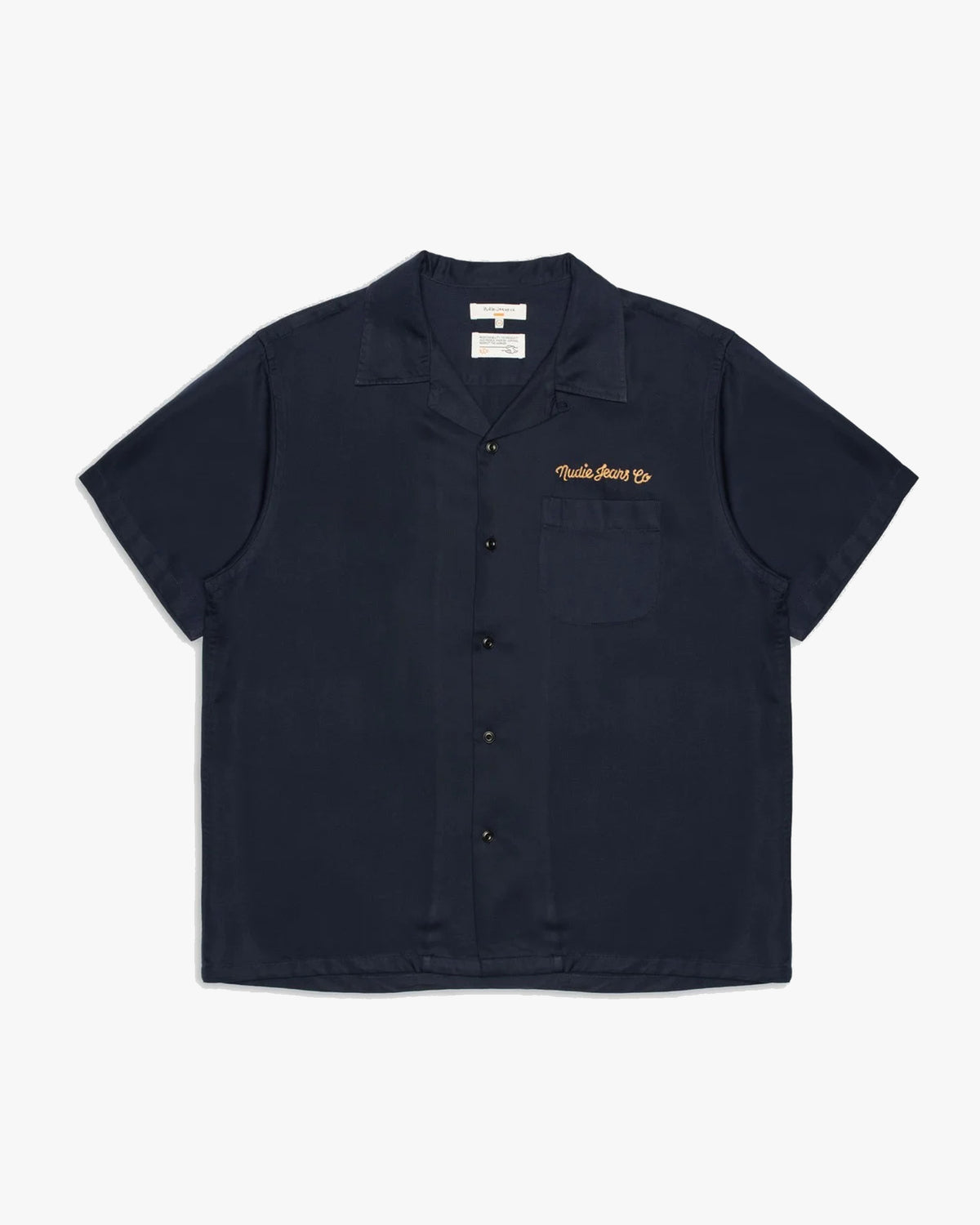 Nudie Jeans Arthur 8 Wonders Bowling Shirt - Navy | Nudie Jeans Shirts | JEANSTORE